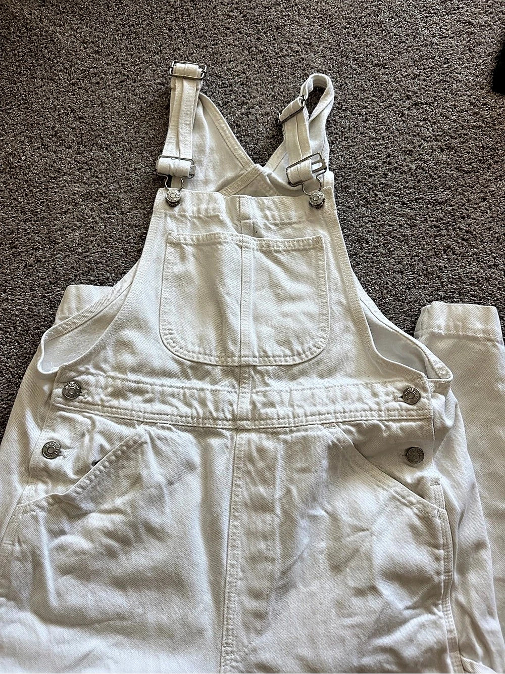 Madewell White Overalls Medium